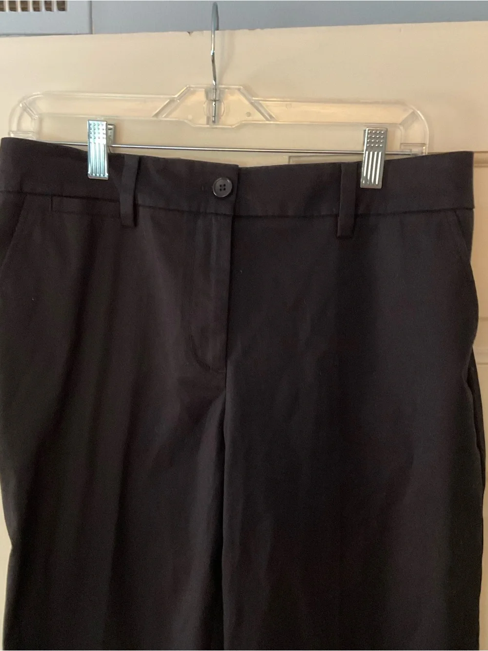 Talbots The Perfect Curvy Chino Pants Black 8 NWT Straight Leg Full Length